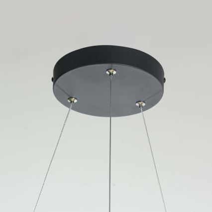Lampadario a sospensione su cavo REUS LED/36W/230V 4000K Ø 61 cm nero