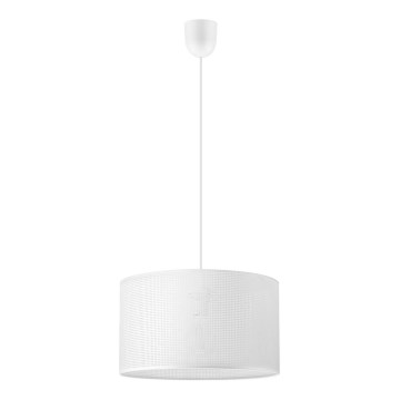 Lampadario a sospensione su cavo SIRJA PLISADO 1xE27/15W/230V Ø 35 cm bianco