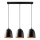 Lampadario a sospensione su cavo TATTOO 3xE27/40W/230V nero
