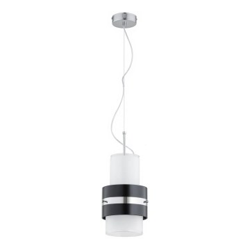 Lampadario a sospensione su cavo TRI-STAR 1xE27/15W/230V nero/cromo lucido