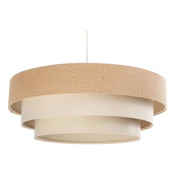 Lampadario a sospensione su cavo TRINITI 1xE27/60W/230V Ø 40 cm beige/crema