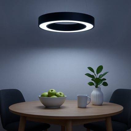 Lampadario a sospensione su cavo UNION LED/40W/230V 3000/4000/6500K Ø 40 cm nero