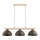 Lampadario a sospensione VERTA 3xE27/15W/230V marrone/beige