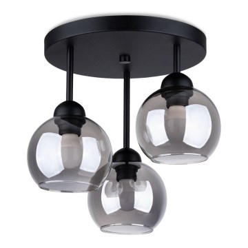 Lampadario a stelo ALINO 3xE27/60W/230V nero