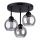 Lampadario a stelo ALINO 3xE27/60W/230V nero