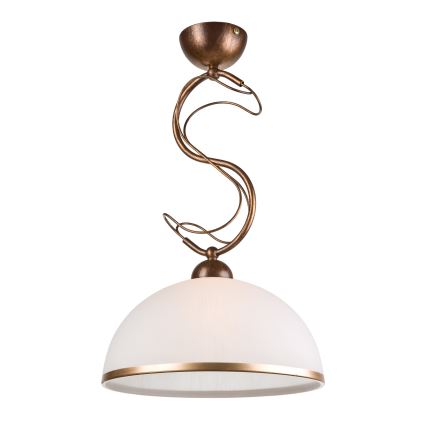 Lampadario a stelo COBRA 1xE27/60W/230V diam. 30 cm bronzo/patina