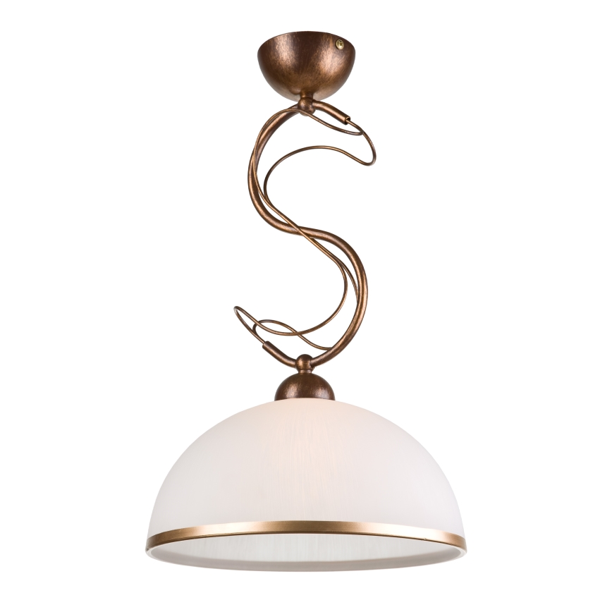 Lampadario a stelo COBRA 1xE27/60W/230V diam. 30 cm bronzo/patina