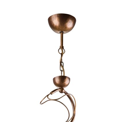 Lampadario a stelo COBRA 3xE27/60W/230V bronzo/patina