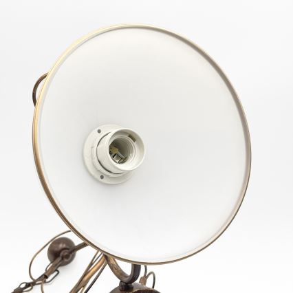 Lampadario a stelo COBRA 3xE27/60W/230V bronzo/patina