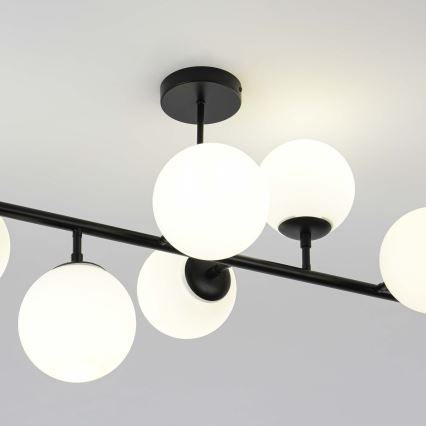 Lampadario a stelo DORADO 8xE14/40W/230V nero