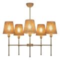 Lampadario a stelo MADELA 5xE14/40W/230V iuta/beige