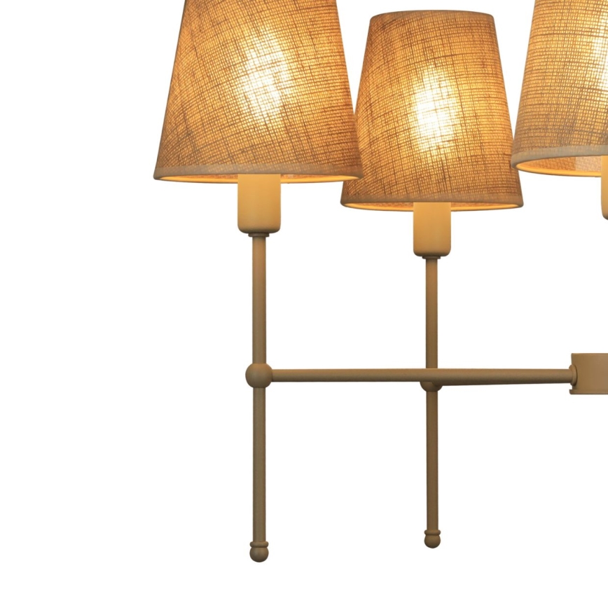 Lampadario a stelo MADELA 5xE14/40W/230V iuta/beige