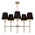 Lampadario a stelo MADELA 5xE14/40W/230V nero/beige