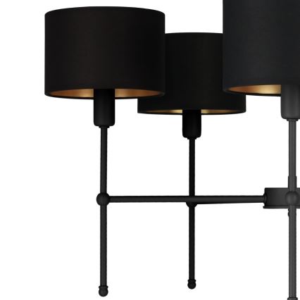 Lampadario a stelo MADELA 5xE14/40W/230V nero