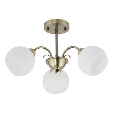 Lampadario a stelo NESTOR 3xE27/40W/230V ottone