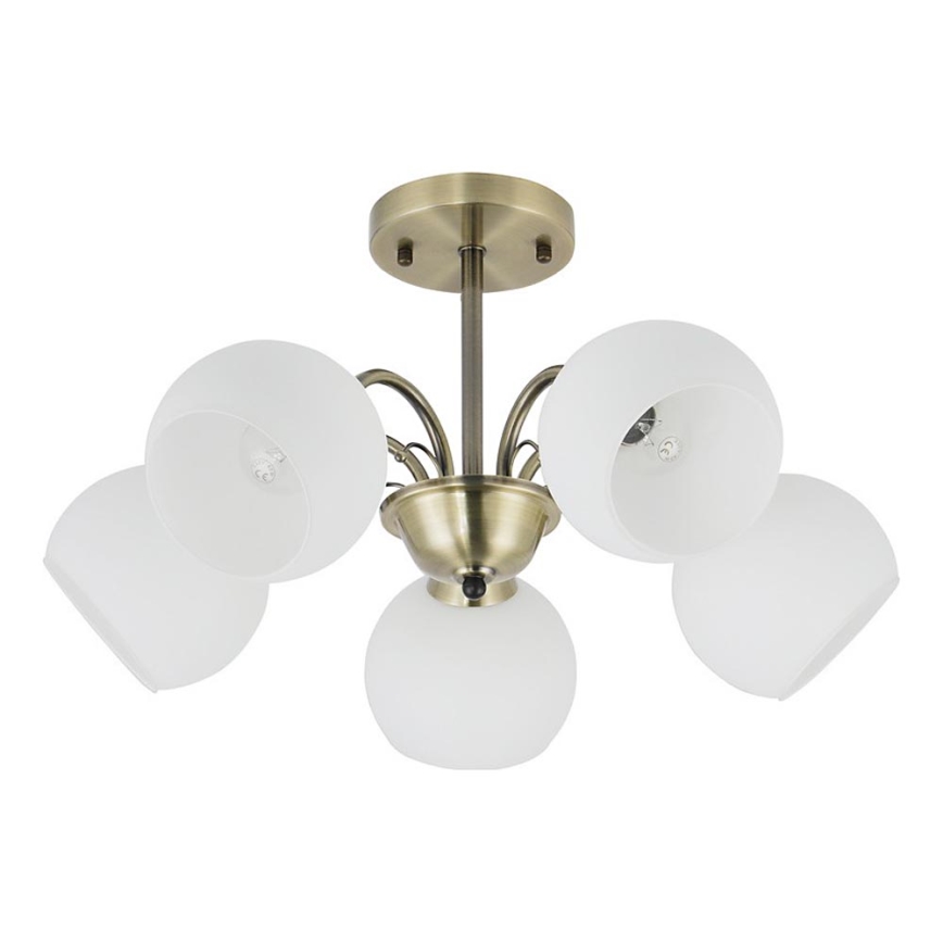 Lampadario a stelo NESTOR 5xE27/40W/230V ottone