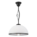 Lampadario a stelo RETRO 1xE27/60W/230V nero/bianco