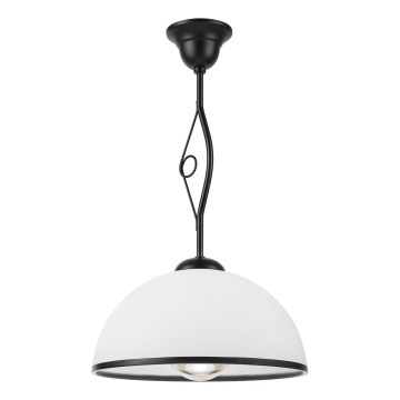 Lampadario a stelo RETRO 1xE27/60W/230V nero/bianco