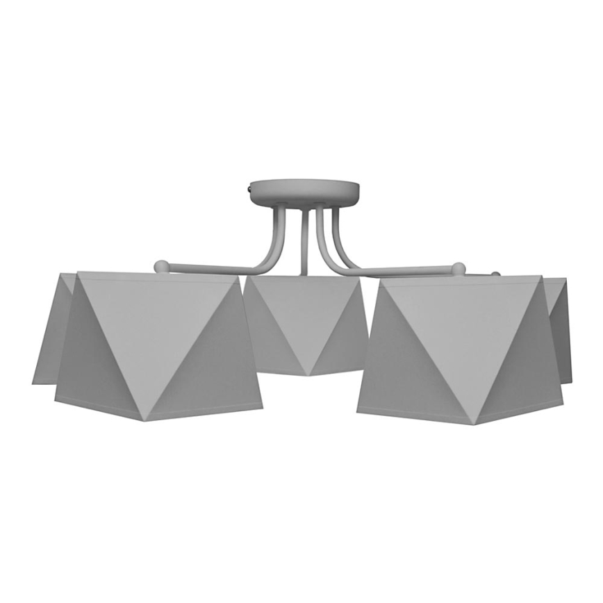 Lampadario ADAMANT 5xE27/15W/230V grigio