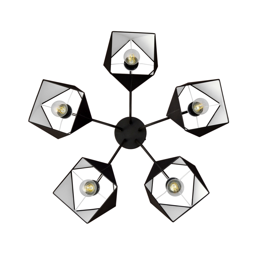 Lampadario ADAMANT 5xE27/15W/230V nero