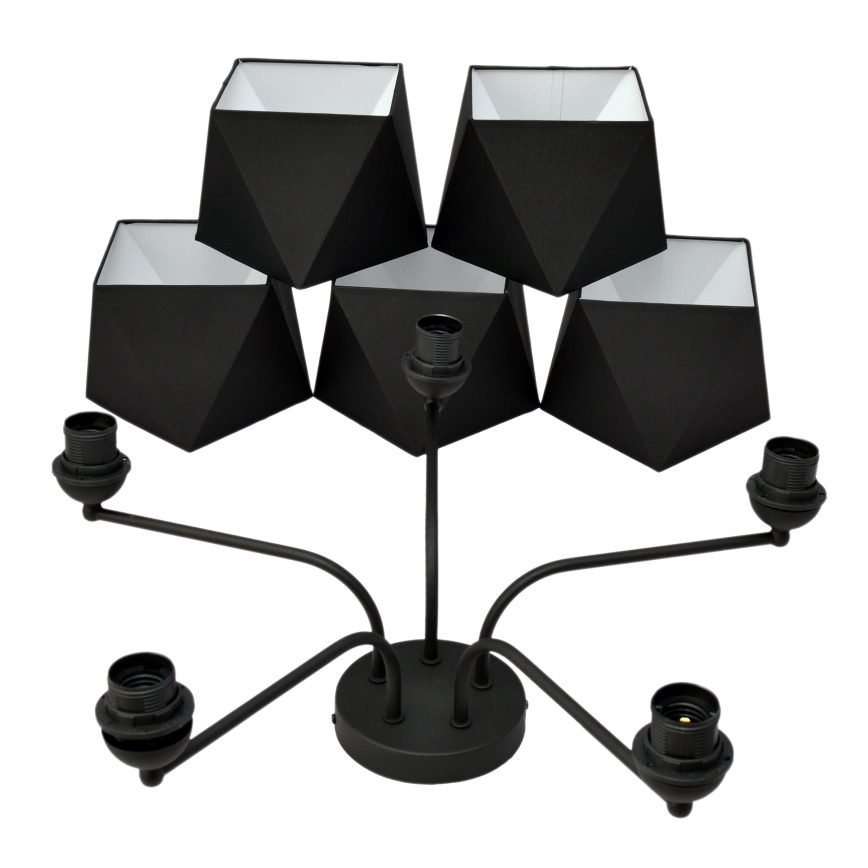 Lampadario ADAMANT 5xE27/15W/230V nero