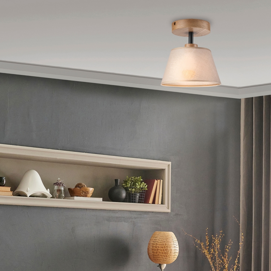 Plafoniera ANTONIO 1xE14/60W/230V beige/rovere