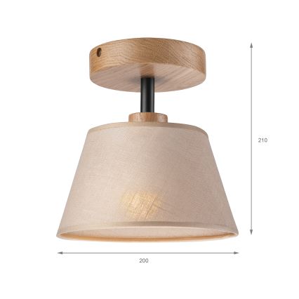 Plafoniera ANTONIO 1xE14/60W/230V beige/rovere