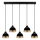 Lampadario con cavo YILDO 5xE27/40W/230V nero/oro
