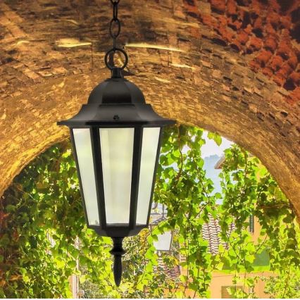 Lampadario da esterno 1xE27/20W/230V IP43 nero