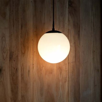 Lampadario da esterno a cavo 1xE27/60W/230V Ø 20 cm IP44 nero