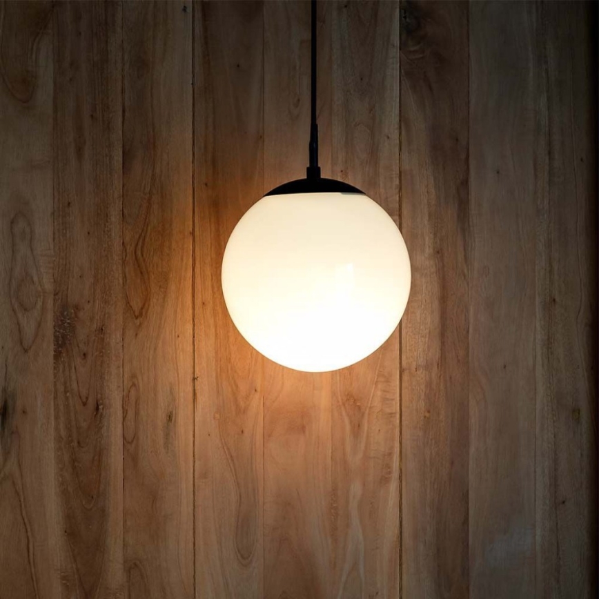 Lampadario da esterno a cavo 1xE27/60W/230V Ø 20 cm IP44 nero