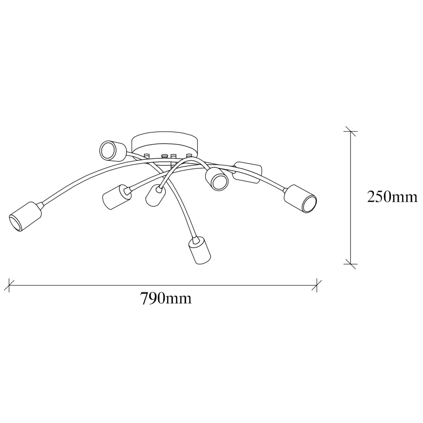 Lampadario da parete BANANA 8xE27/40W/230V