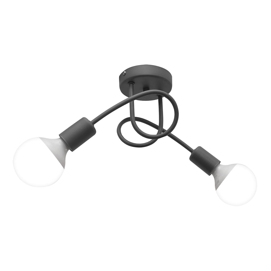 Lampadario da soffitto per bambini OXFORD 2xE27/15W/230V grigio