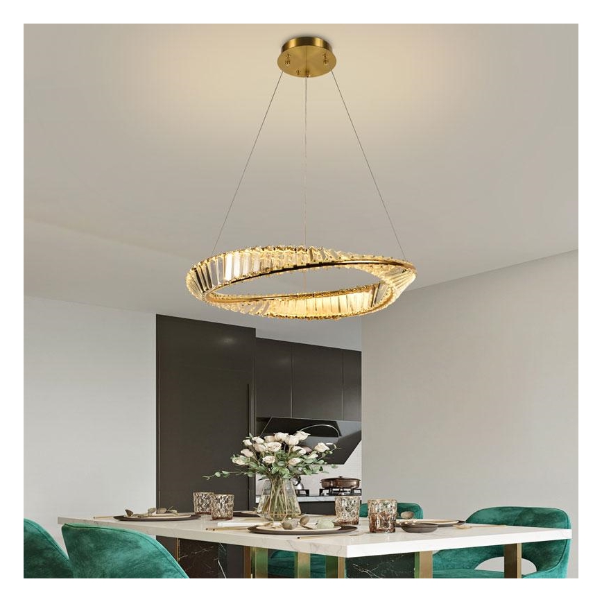 Lampadario di cristallo a LED dimmerabile su una stringa LED/40W/230V + telecomando