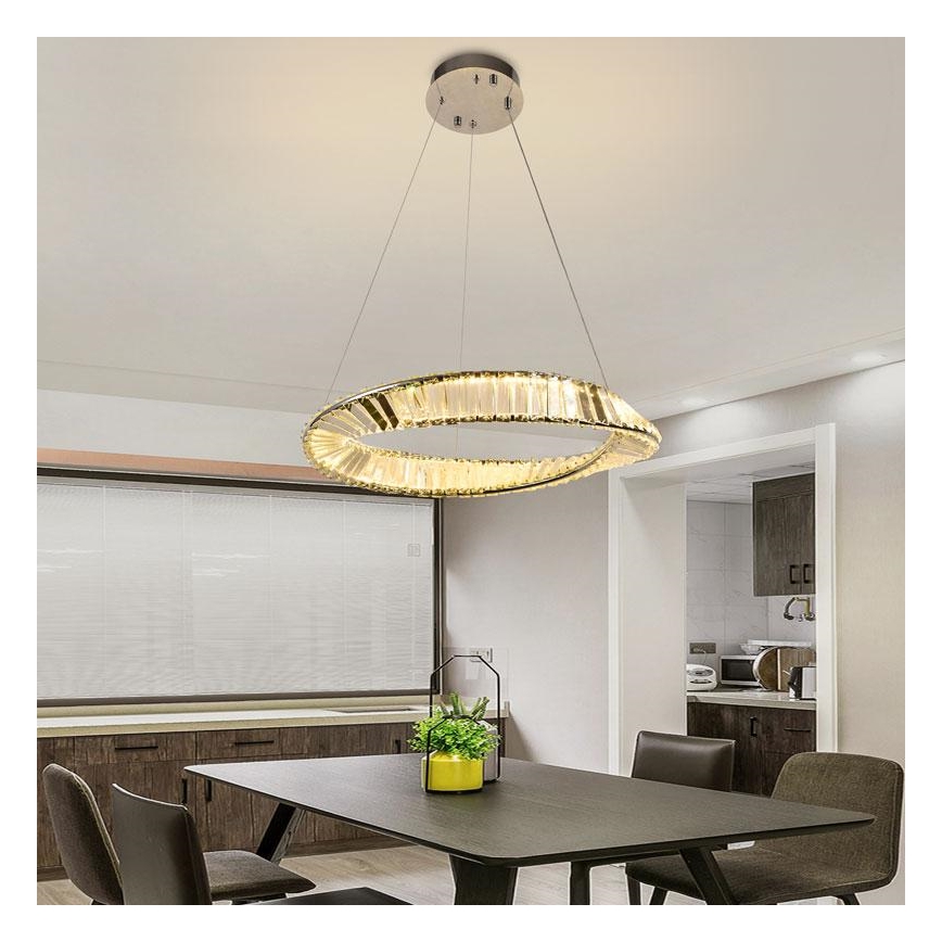 Lampadario di cristallo a LED dimmerabile su una stringa LED/40W/230V + telecomando