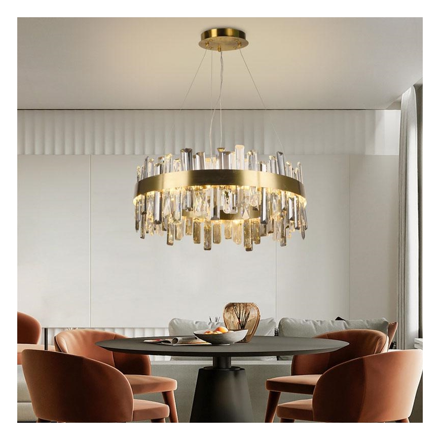 Lampadario di cristallo a LED dimmerabile su una stringa LED/80W/230V + telecomando