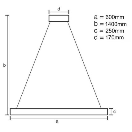Lampadario di cristallo a LED dimmerabile su una stringa LED/80W/230V + telecomando