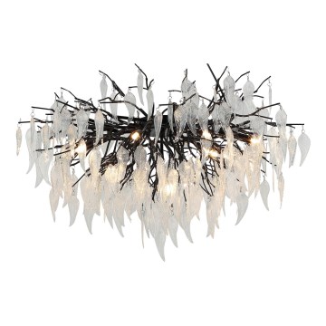 Lampadario di cristallo a plafone 10xG9/40W/230V nero