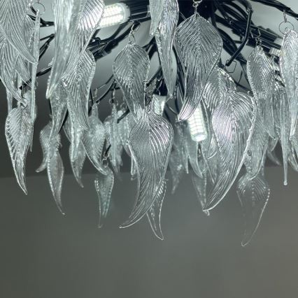 Lampadario di cristallo a plafone 10xG9/40W/230V nero