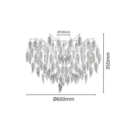 Lampadario di cristallo a plafone 10xG9/40W/230V nero