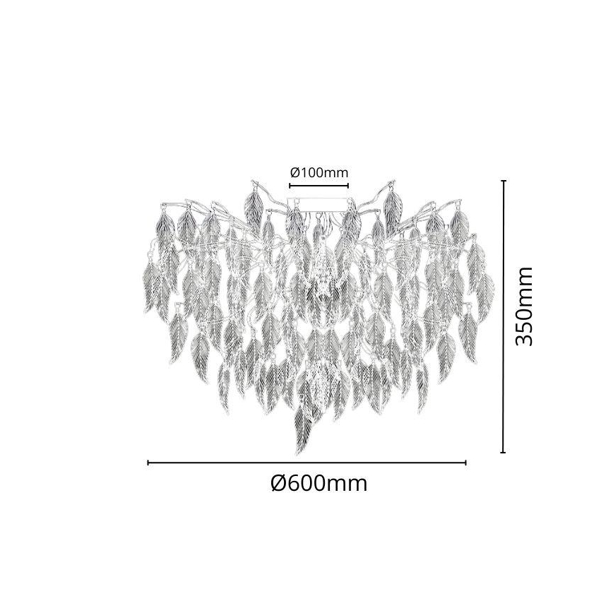 Lampadario di cristallo a plafone 10xG9/40W/230V nero