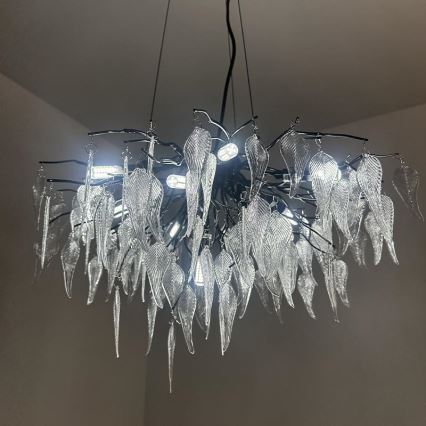 Lampadario di cristallo a sospensione 10xG9/40W/230V nero