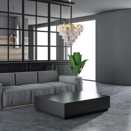 Lampadario di cristallo a sospensione con catena CHELSEA 6xE14/40W/230V