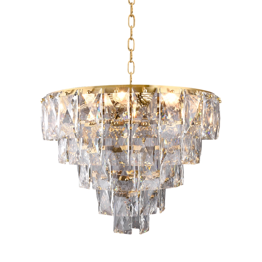 Lampadario di cristallo a sospensione con catena CHELSEA 6xE14/40W/230V