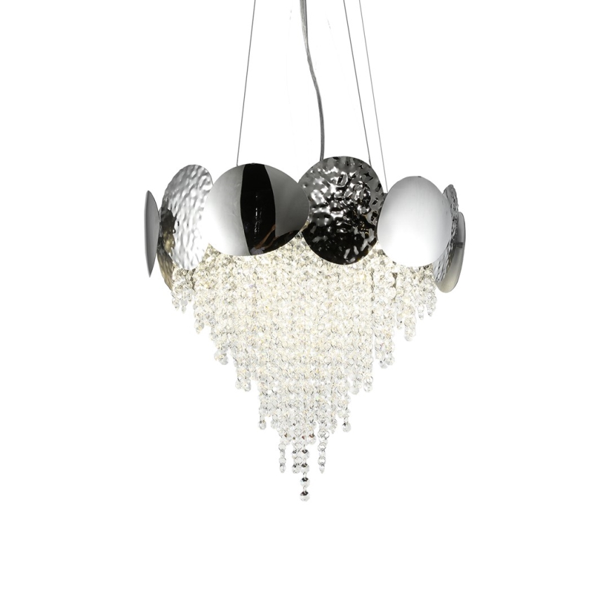Lampadario di cristallo a sospensione LORD 8xGU10/50W/230V lucido cromo
