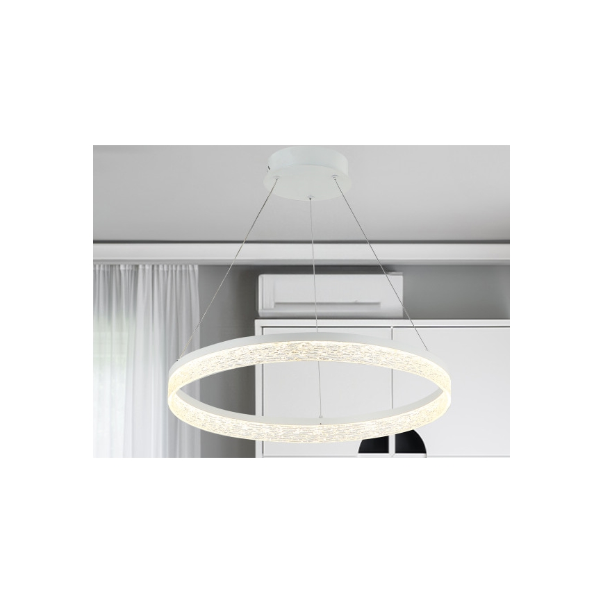 Lampadario LED dimmerabile a sospensione con cavo ALIANZ LED/60W/230V 3000-6000K, diametro 80 cm + telecomando