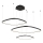 Lampadario dimmerabile a sospensione con cavo LORENZO LED/70W/230V 3000/4000/6000K nero + telecomando