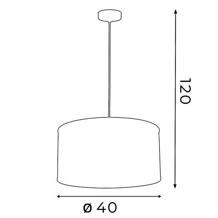 Lampadario FELIX 1xE27/60W/230V nero