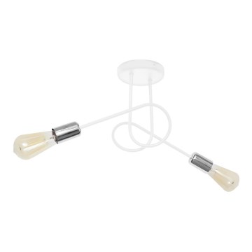 Lampadario fisso OXFORD 2xE27/15W/230V bianco