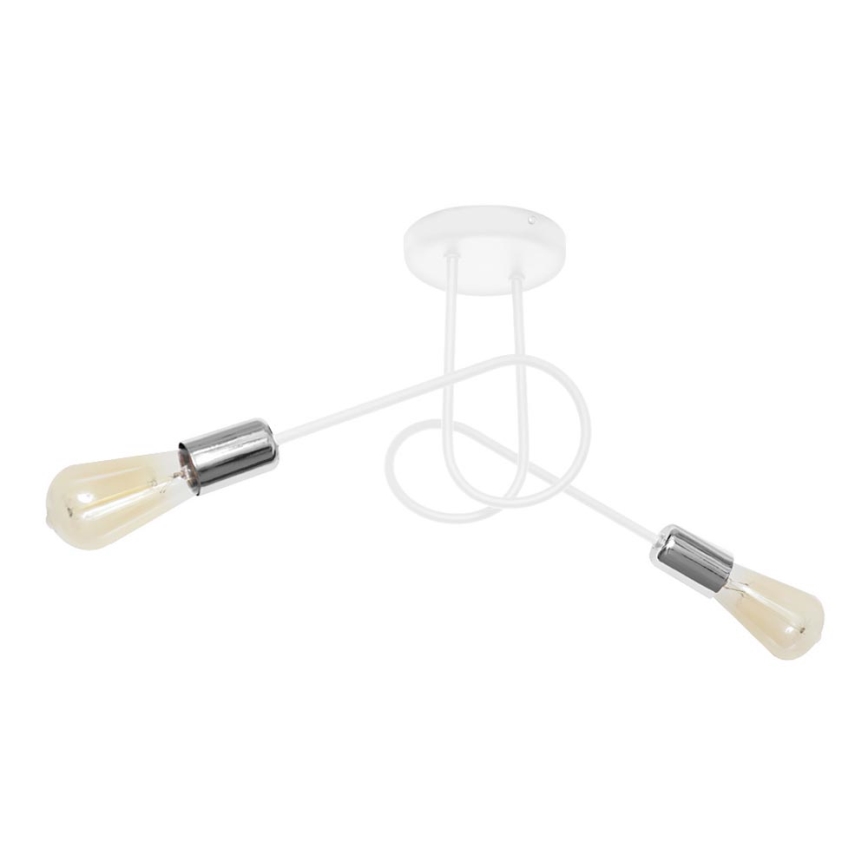 Lampadario fisso OXFORD 2xE27/15W/230V bianco